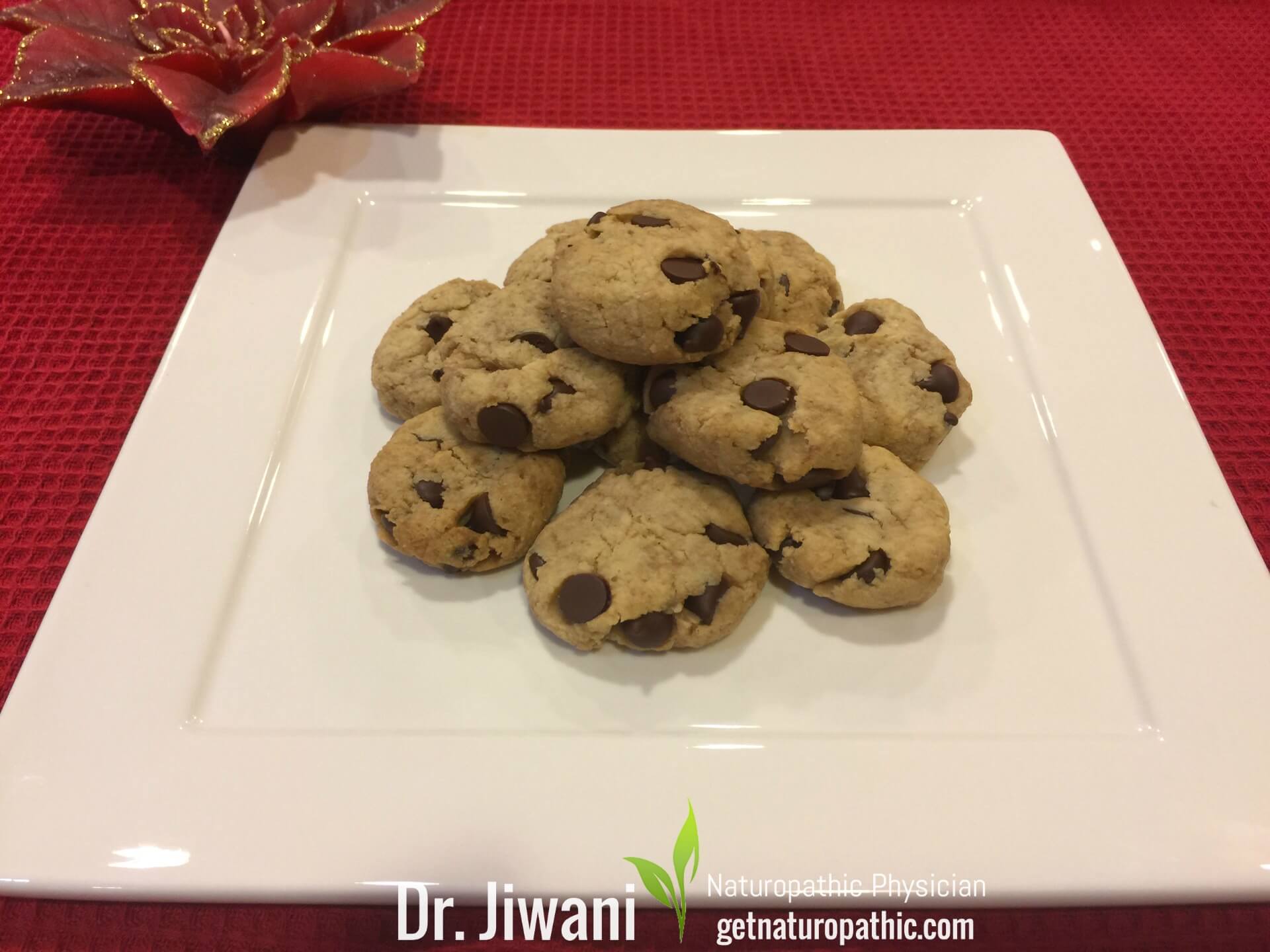 Recipe: Dr. Jiwani’s Guilt-Free Chocolate Chip Cookies  (Gluten-Free, Dairy-Free, Soy-Free, Sugar-Free)