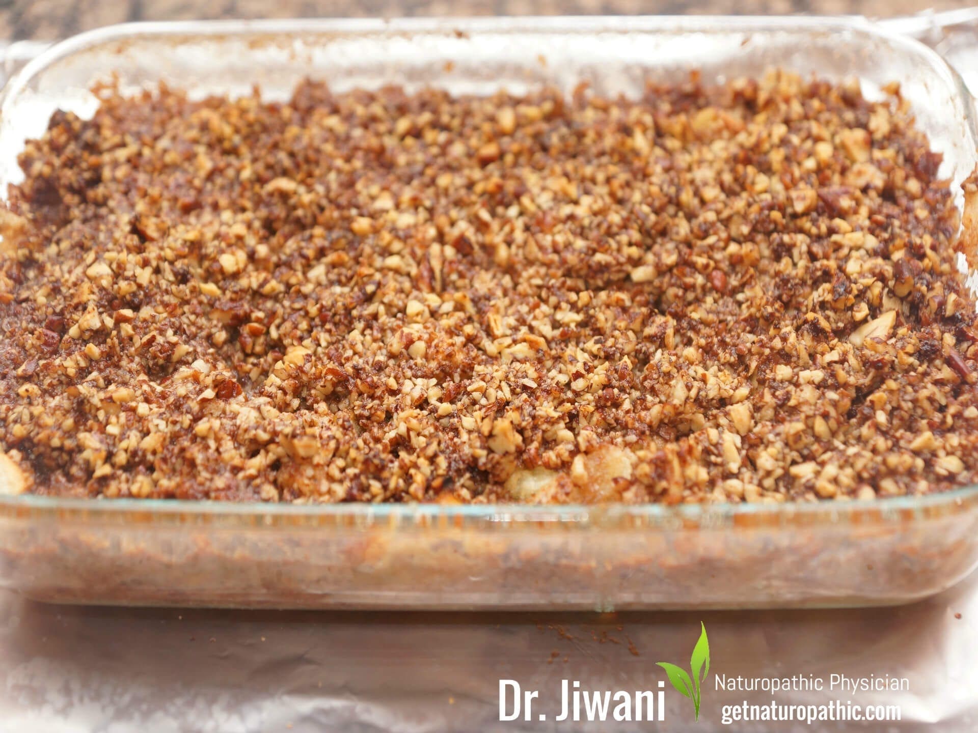 Dr. Jiwani's Oat-Free Vegan Apple Crisp Recipe: Gluten-Free, Egg-Free, Dairy-Free, Soy-Free, Sugar-Free, Corn-Free, Ideal For Diabetic, Paleo, Keto, Vegan & Candida Diets | Dr. Jiwani's Naturopathic Nuggets Blog